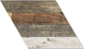 Gresy francuska jodełka przepalony brąz Realonda Diamond Pallet Mix Chevron R 70x40 (prawy)