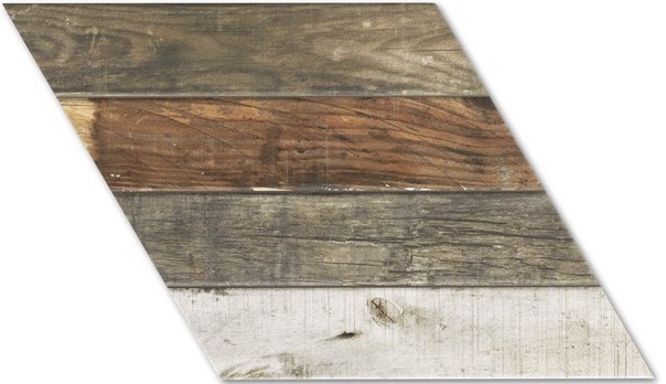 Gresy francuska jodełka przepalony brąz Realonda Diamond Pallet Mix Chevron R 70x40 (prawy) 39526