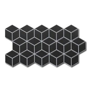 Realonda Rhombus Black 26,5x51 płytka gresowa
