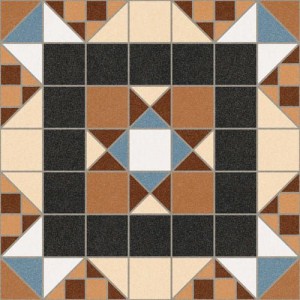 Vives Barnet Halton Marron 31,6x31,6 płytki patchworkowe gresowe