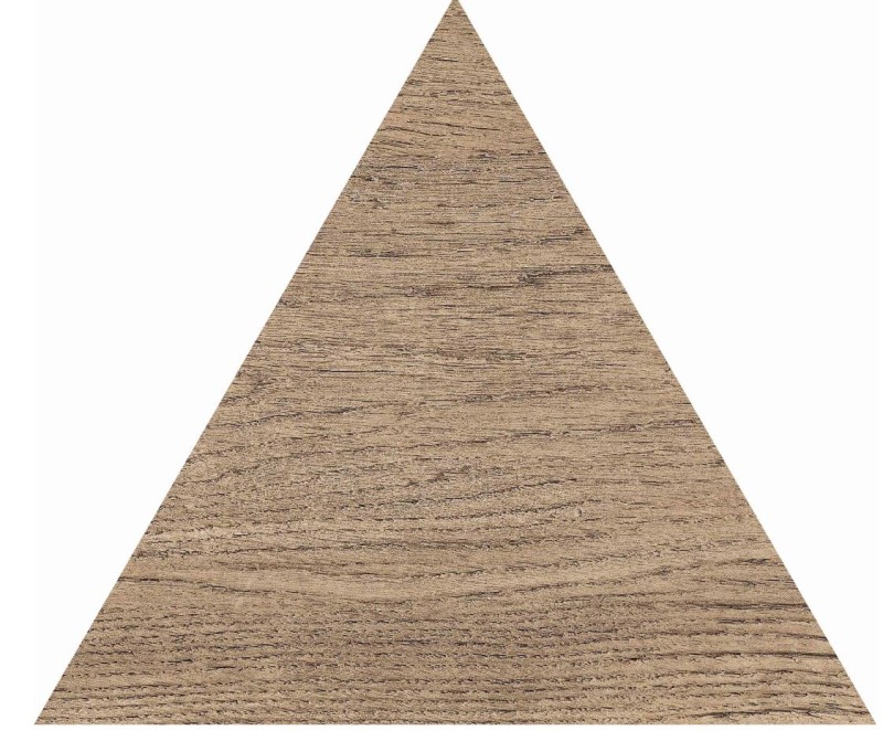 Gres trójkąt wyrażna rustykalna struktura dąb brąz drewno Flaviker Cozy Brown Tringalo 30 PF60001114 30cm 78681