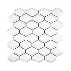 Mozaika mały biały romb mat Metropol MM 0536 25,2 x 26,5