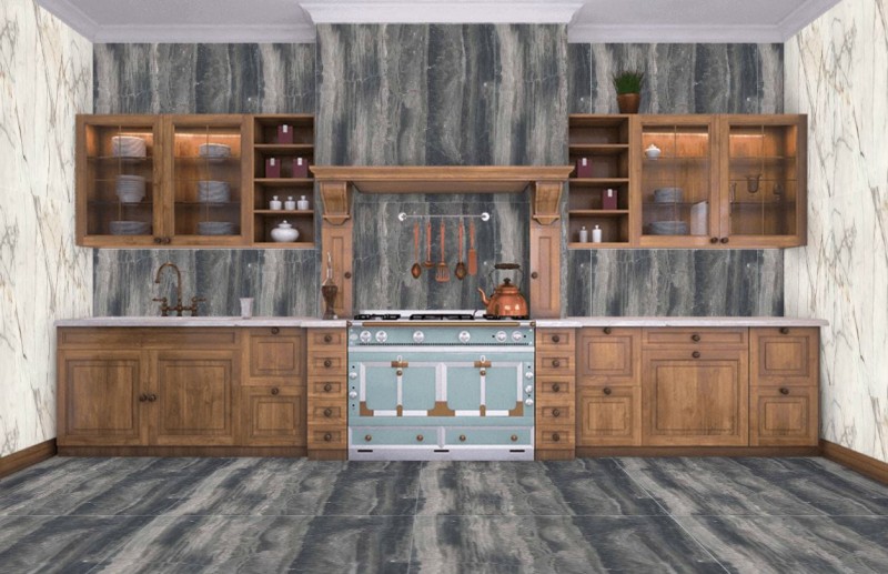 Spiek kwarcowy marmur braz szarośc grafit Marazzi Marble Look Brera Grey Lux 120x240 36784