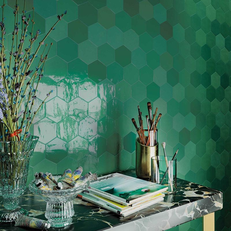 WOW Zellige Hexa Emerald 10,8x12,4 płytki heksagonalne 156352