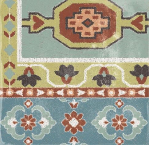 Płytka podłogowa ścienna szalon przetarty zielony niebieski beż patchwork ABK Play Capret Mix Multicolor 20x20 86827