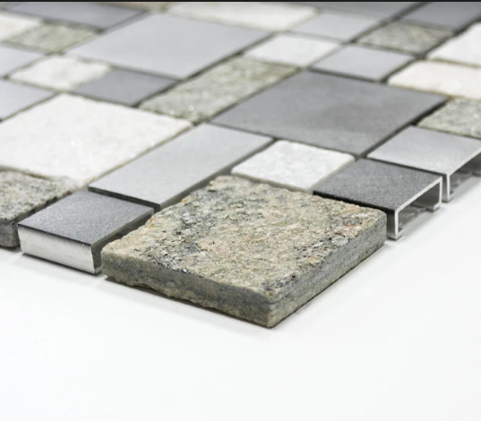 Mozaika kwadratowa szara metal kamień Metropol MM 0202 30,0 x 30,0 74432