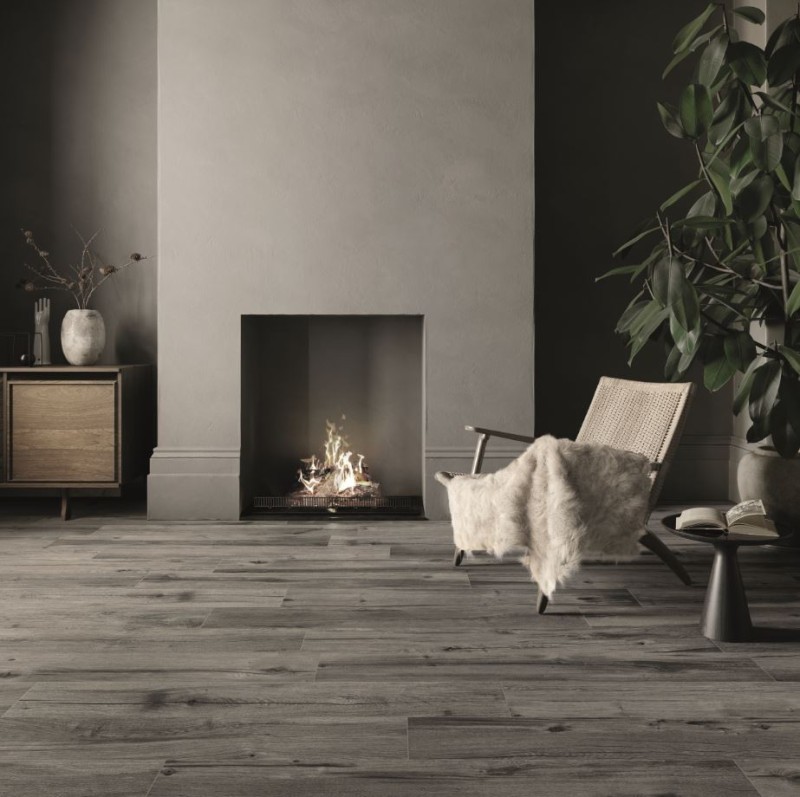 Gres długi drewno sęki naturalne drewno parkiet grafit Flaviker Nordik Wood Smoked PF60003675 26x200 77887