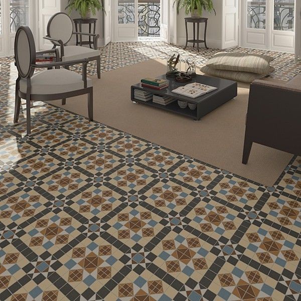 Vives Dorset Marrón 31,6x31,6 płytka podłogowa patchwork 152882