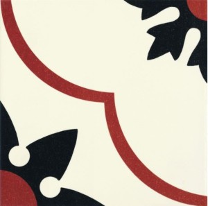 Płytki łazienkowe wrzoryste Mainzu New Origins Nantes Rojo 20x20