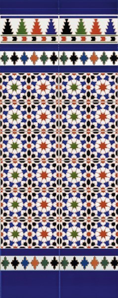 Cokoły ścienne granatowe Mainzu Zócalo Granada, Córdoba Tira Relieve Cobalto 3x28 63113