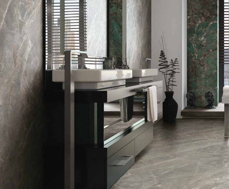 Płytki podłogowe marmur szary z biała żyłą Florim Rex Etoile de Rex Étoile Gris Mat 60x120x10mm 96055