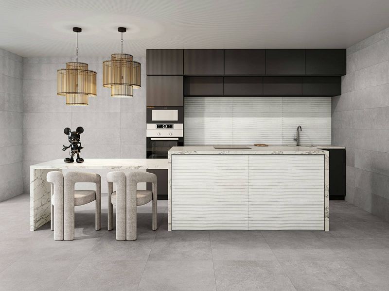 Saloni Sable Metric Blanco 30,5x90 LGX500 płytki ścienne imitujące beton 151580