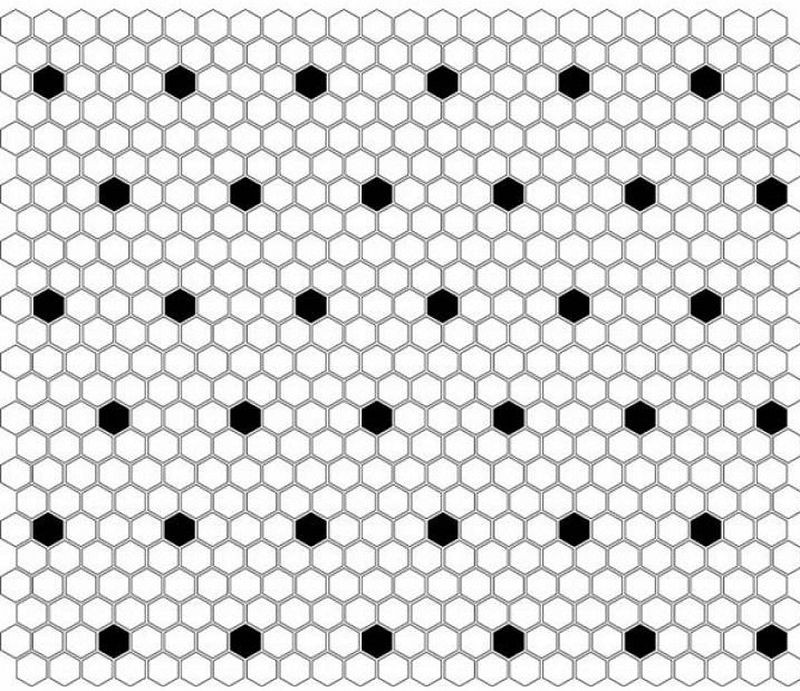 Dunin Mini Hexagon B&W Spot 26x30 mozaika heksagonalna 103748