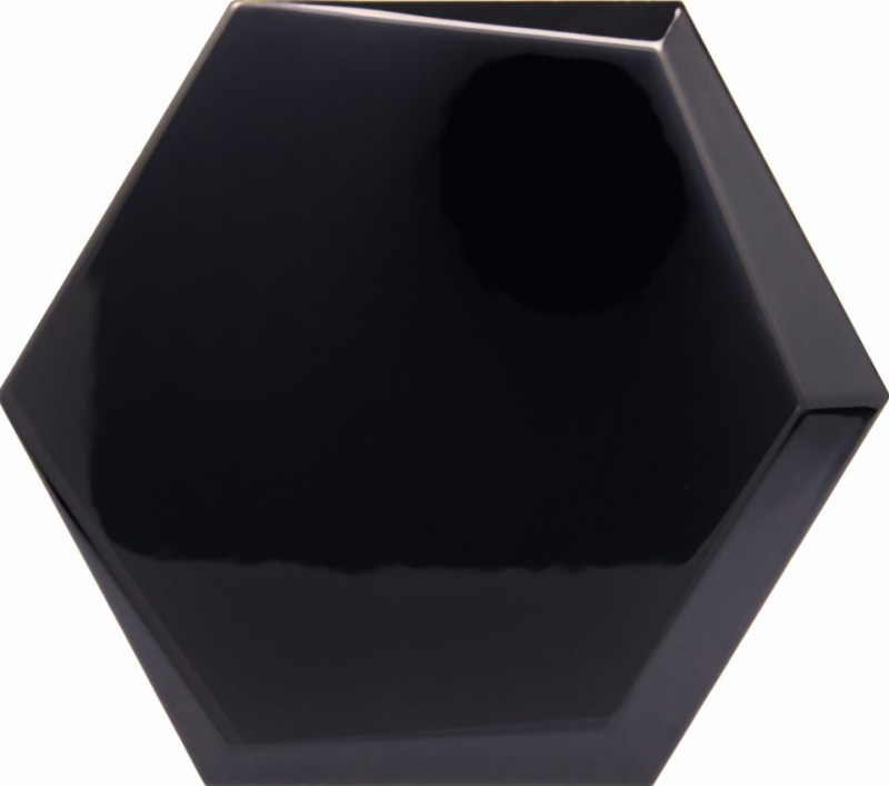 Płytki hexagonalne Dekus Cuna Negro Brillo 17x15 25398