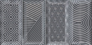 Płytki dekoracyjni Equipe Metro Dark Grey 7.5X15