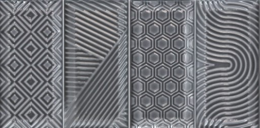 Płytki dekoracyjni Equipe Metro Dark Grey 7.5X15 21426