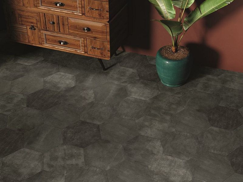 ZYX Amazonia Black 13,8x13,8 płytki metalizowane gresowe 166035