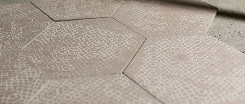 Płytka heksagonalna beżowa z rysunkem patchworkowa Quintessenza D'autore Macramè Beige 26,6x23 bn 34566