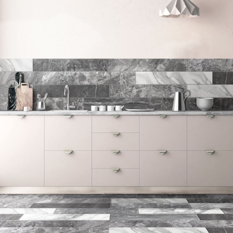 Płytki podłogowe marmur szary grafit Absolut Keramika Marshall Grey 15x90 ABS2694 75232