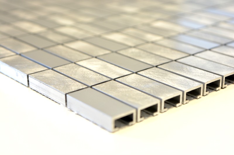 Mozaika srebrna aluminiowa prostokąt mat Metropol MM 0261 30,0 x 30,0 79297
