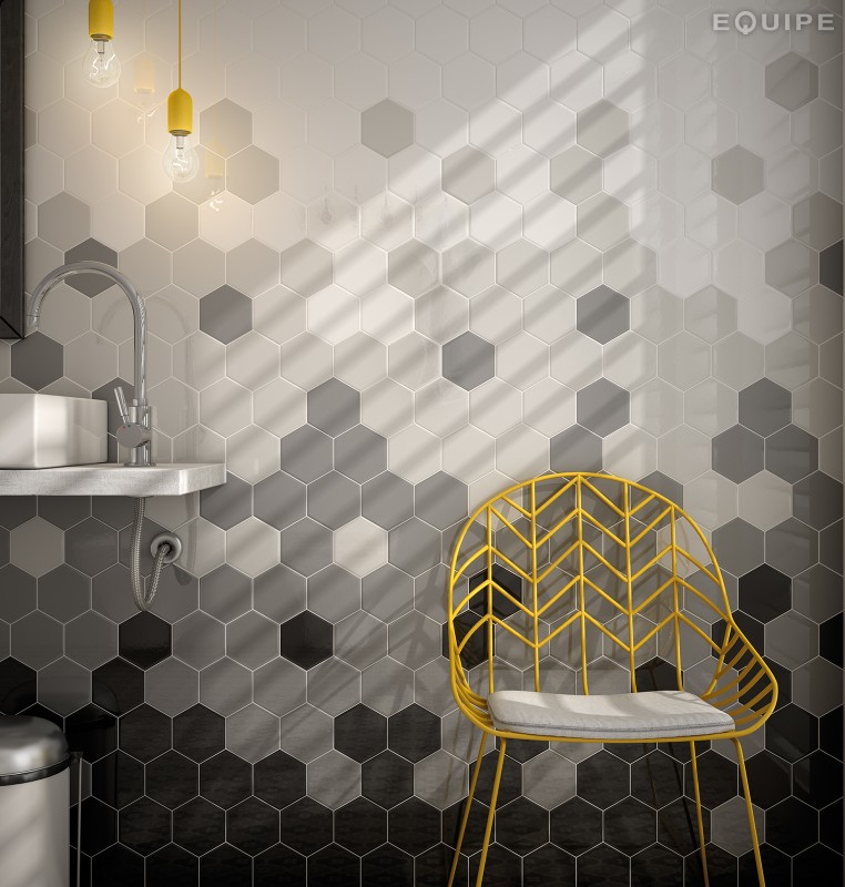 Gres heksagonalny monokolor szary Equipe Hexatile Gris mate 17,5X20 ir, crp 12557