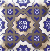 Płytki orientalny wzór granatowe or Nilo Blu 15x15 58176