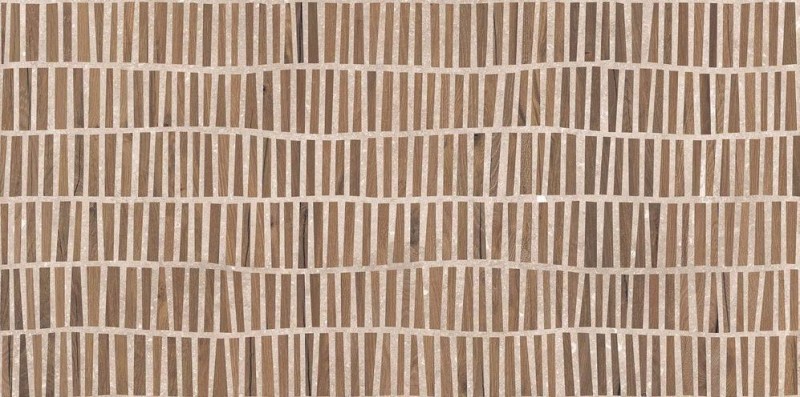 Płytka podlogowa-ścienna imitująca drewnianą mozaike beżowa Flaviker Nordik Stone Domino Sand mat 60x120 85708