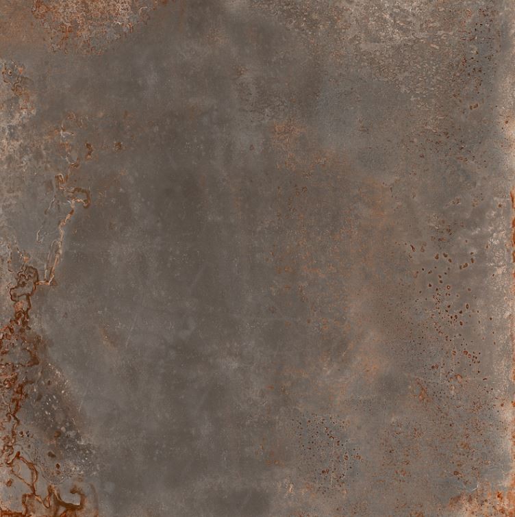 Płytki brąz przetarte ze rdzą metalizowane industrialne Sant Agostino Oxidart Iron 90x90 79321
