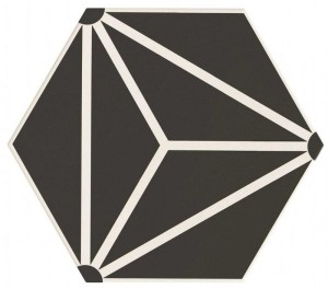 Realonda Osaka Black 28,5x33 płytka heksagonalna