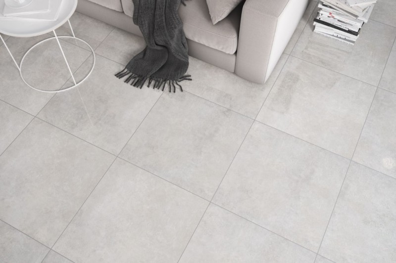 Tanio! Płytki podłogowe szare imitujące beton Grey Wind Light 60x60 43554