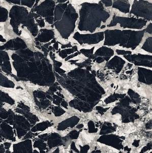Spiek kwarcowy lastryko czarny szeroka biała żyła ABK Sensi Wide Antique Lux 120x120