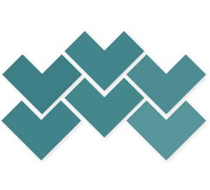 WOW Elle Floor Teal 18,5x18,5 płytka gresowa