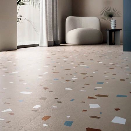 Italgraniti Nuances Cipria Coccio StrideUp 80x80 płytki gresowe imitujące lastryko 134262