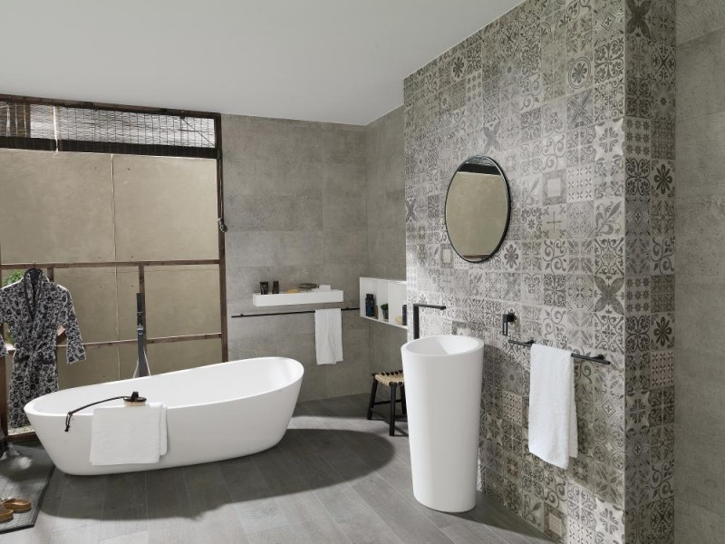 Płytki szary beton Porcelanosa Park Acero P18569271 59,6X59,6 10796