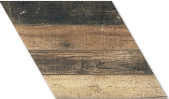 Gresy francuska jodła przepalony brąz Realonda Diamond Pallet Tobacco Chevron R 70x40 (prawy) 39551