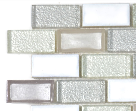 Mozaika mix cegiełka mały prostokąt jasno-szary perl Metropol MM 0621 30,0 x 30,0 80105