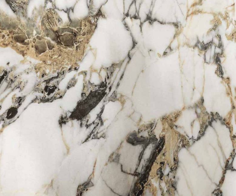 Płytki podłogowe marmur biały z czarną złotą żyłą Florim Rex Etoile de Rex Étoile Symphonie Gloss 120x120 crt 95903