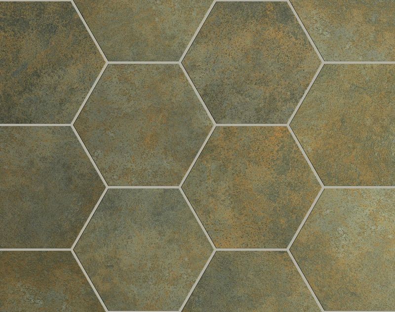 Equipe Oxide Hex Verde 17,5x20 płytki metalizowane heksagonalne 128381