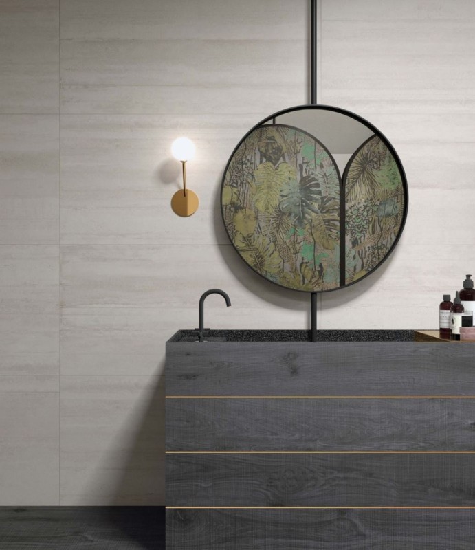 Płytka podłogowa salon beton jasno szary przetarty ABK Lab325 Form Pearl Ret. 30x120 87599