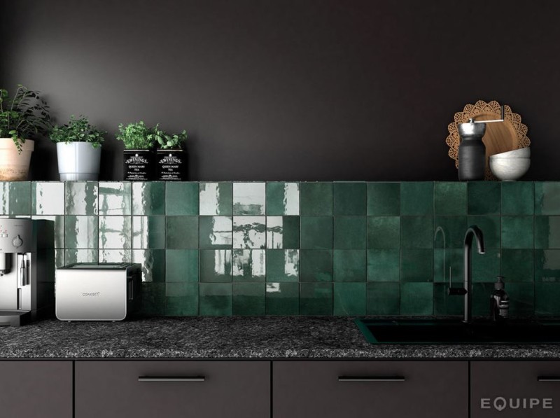 Płytki-cegiełki butelkowa zieleń Equipe Artisan Moss Green 6,5x20 28700