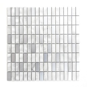 Mozaika srebrna aluminiowa prostokąt mat Metropol MM 0261 30,0 x 30,0