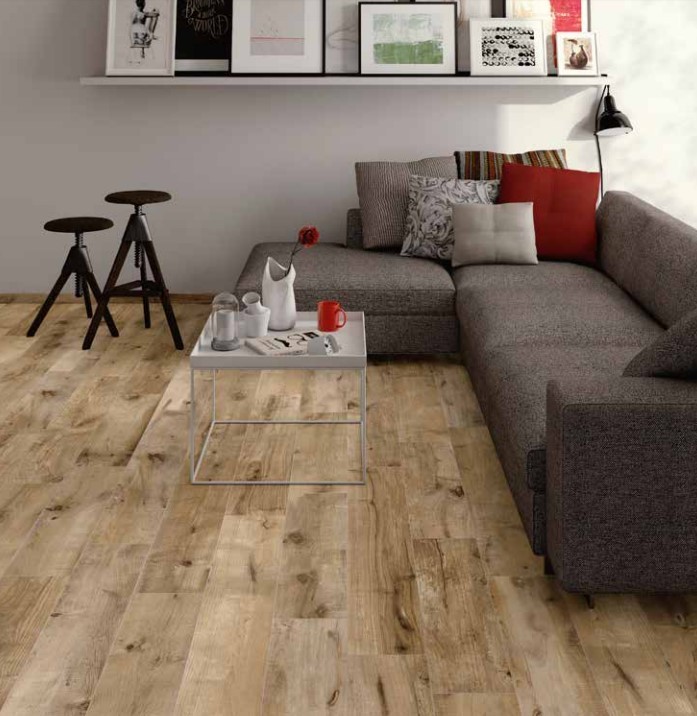 Płytki tarasowe naturalne drewno jasny brąz rustykalne sęki Flaviker Dakota Avana 30x120 x20mm 76160