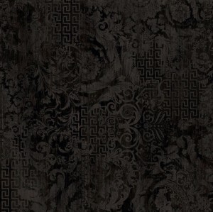 Płytki podłogowe czarny brąz przetarty patchwork Versace Ceramics Eterno Patchwork Carbon 80x80