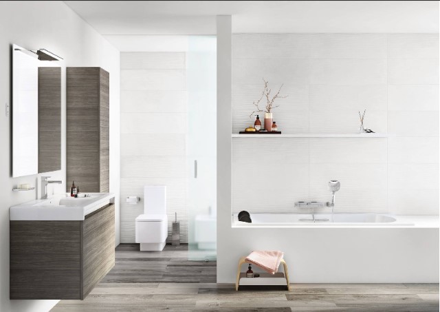 Płytki łazienkowe białe Roca Chelsi Blanco Suite Sublime 30X90,2 63816