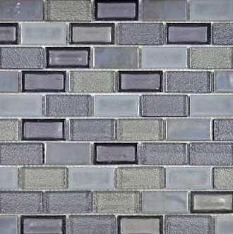 Mozaika mix cegiełka mały prostokąt ciemno-szary perl Metropol MM 0622 30,0 x 30,0 80108