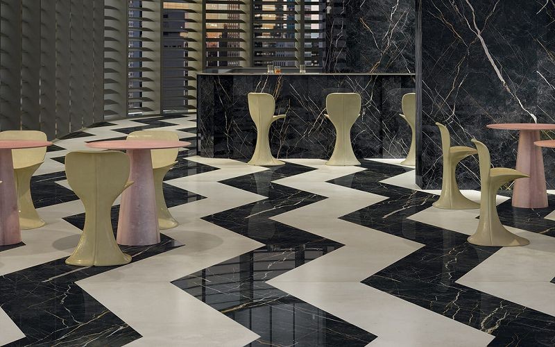 Fondovalle Infinito 2.0 Port Laurent Glossy 120x120 płytki gresowe imitujące czarny marmur 106004