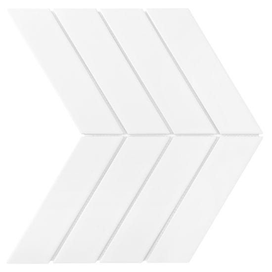 Dunin Royal Chevron White Matt 31,8x22,4 płytki jodełki ścienne 103520