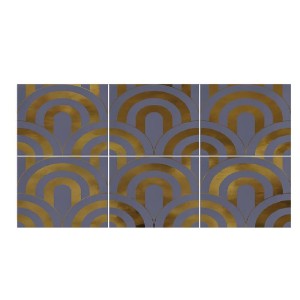 Vives Hanami Takada Indigo Oro 23x33,5 płytki ścienne