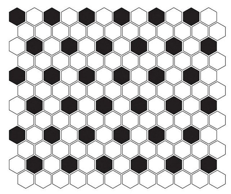 Dunin Mini Hexagon B&W Mix 26x30 mozaika heksagonalna 103874