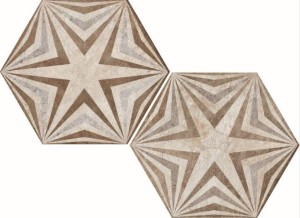 Płytki heksagonalne beżowe Fioranese Heritage Deco Texture 3 34.5 x 40